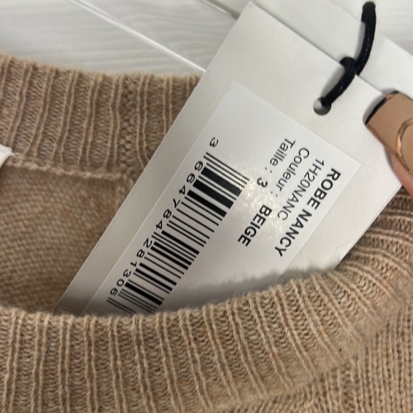 NWT BA&SH Nancy Puffed Sleeve Mini Sweater Dress - Picture 13 of 13